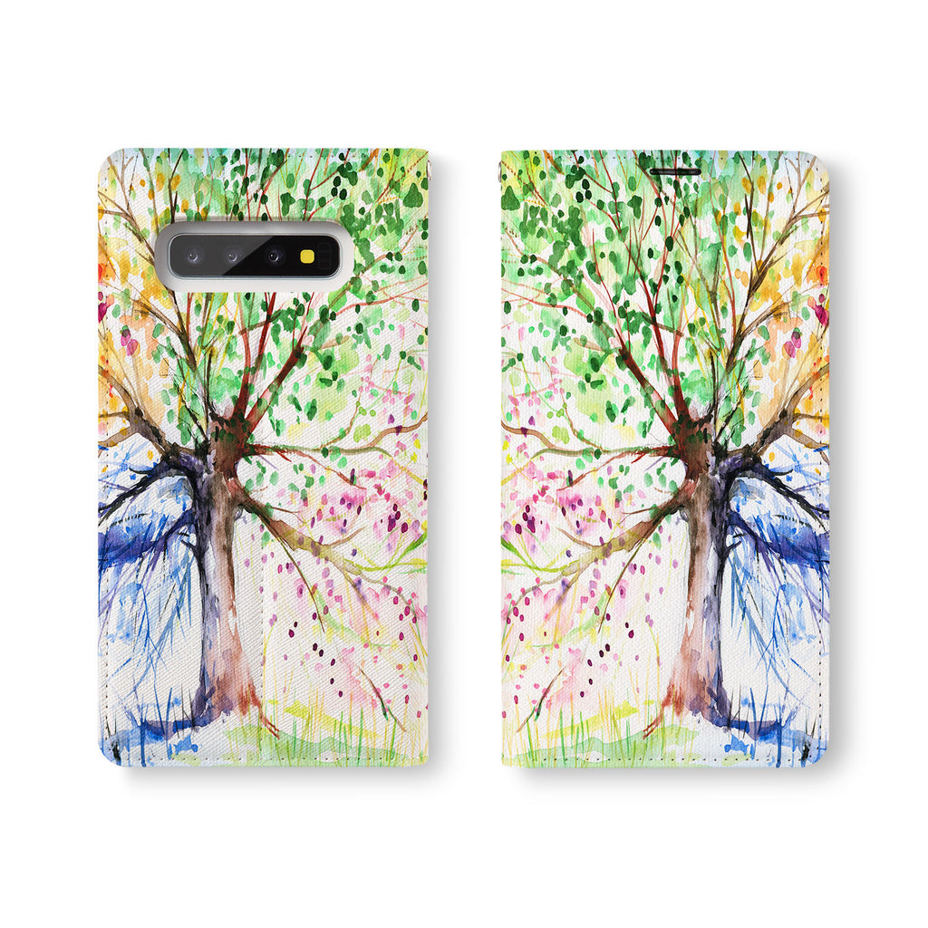 Personalized Samsung Galaxy Wallet Case with WatercolorFlower desig marries a wallet with an Samsung case, combining two of your must-have items into one brilliant design Wallet Case. 