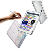 Vista Case iPad Premium Case with Marble Art Design has trifold folio style designed for best tablet protection with the Magnetic flap to keep the folio closed.