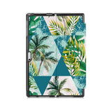 the back side of Personalized Microsoft Surface Pro and Go Case with Tropical Leaves design