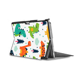 the back side of Personalized Microsoft Surface Pro and Go Case in Movie Stand View with Dinosaur design - swap