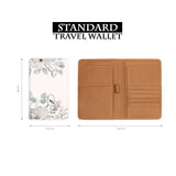 standard size of personalized RFID blocking passport travel wallet with Blooming Spring design