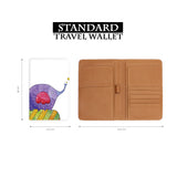 standard size of personalized RFID blocking passport travel wallet with Forest Animals 01 Enjoyillustration design