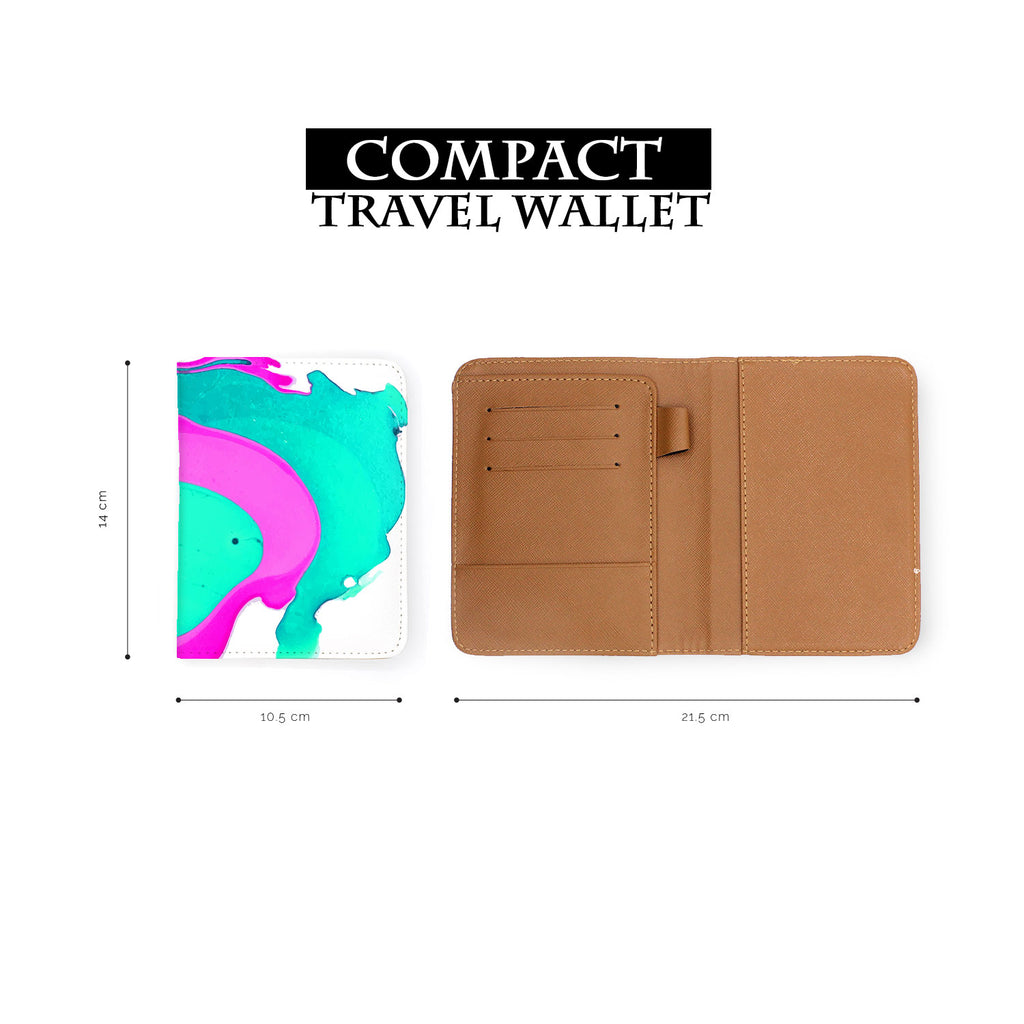compact size of personalized RFID blocking passport travel wallet with Artistic Textures 2 design