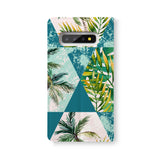 Back Side of Personalized Samsung Galaxy Wallet Case with GeometricFlower design - swap