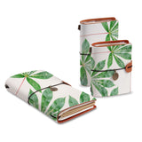three size of midori style traveler's notebooks with Flat Flower design