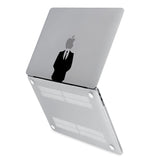 hardshell case with Apple Logo Fun 2 design has rubberized feet that keeps your MacBook from sliding on smooth surfaces
