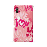 Back Side of Personalized iPhone Wallet Case with Love design - swap