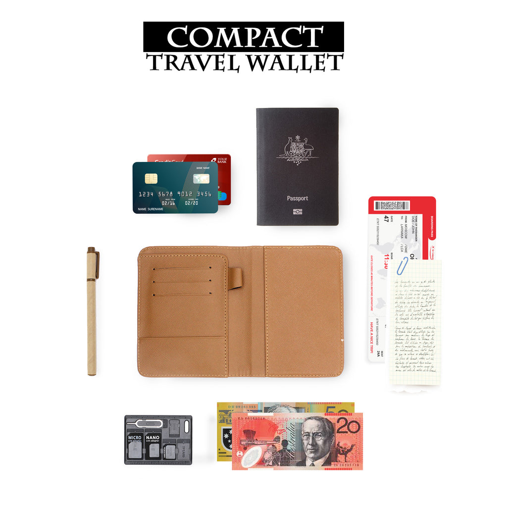 how to use compact size personalized RFID blocking passport travel wallet with Hello Summer design