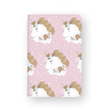 front view of personalized RFID blocking passport travel wallet with Flower Unicorn design