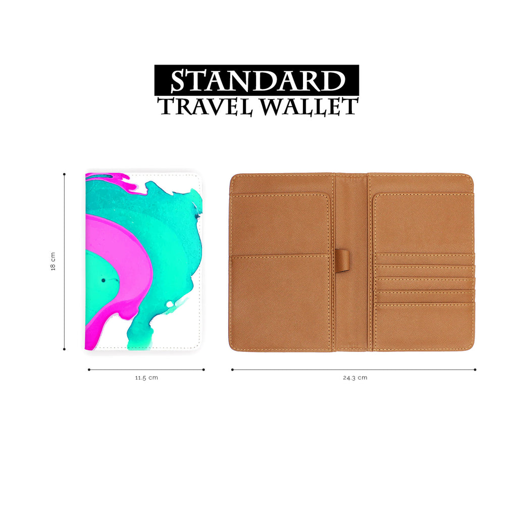 standard size of personalized RFID blocking passport travel wallet with Artistictextures 2 design