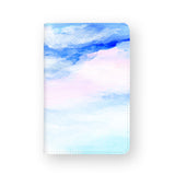 front view of personalized RFID blocking passport travel wallet with Swatch Papers design