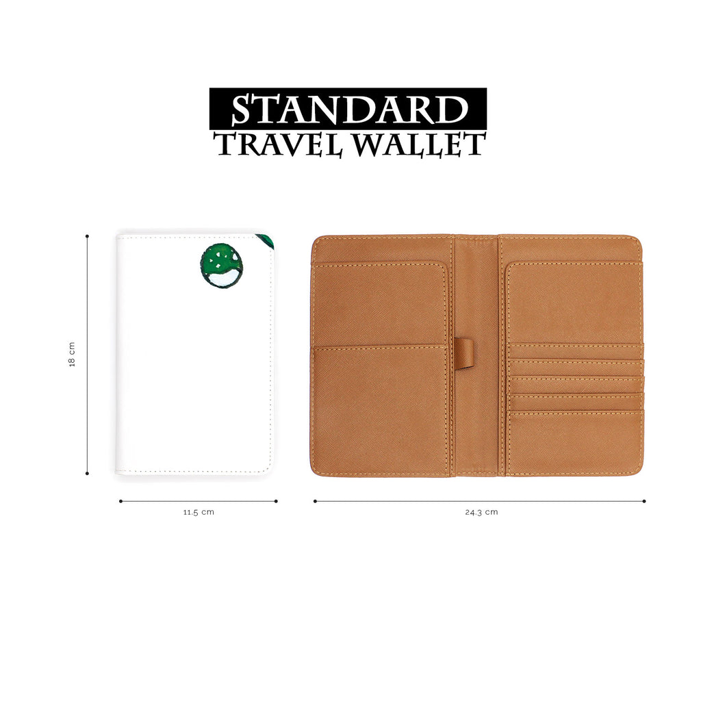 standard size of personalized RFID blocking passport travel wallet with Cute Monster design