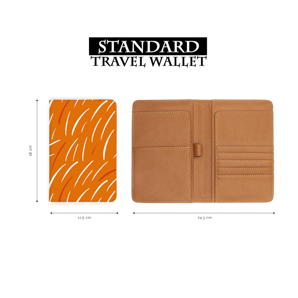 standard size of personalized RFID blocking passport travel wallet with Minimal Lines design
