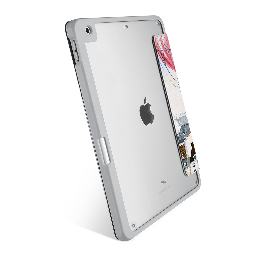 Vista Case iPad Premium Case with Travel Design has HD Clear back case allowing asset tagging for the tablet in workplace environment.