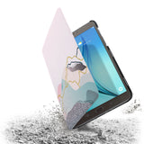the drop protection feature of Personalized Samsung Galaxy Tab Case with Marble Art design