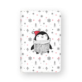 front view of personalized RFID blocking passport travel wallet with Penguins design