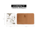 compact size of personalized RFID blocking passport travel wallet with Bloom Flourish design