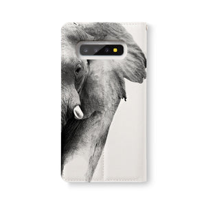 Back Side of Personalized Samsung Galaxy Wallet Case with Elephant design - swap