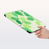 a hand is holding the Personalized Samsung Galaxy Tab Case with Leaves design