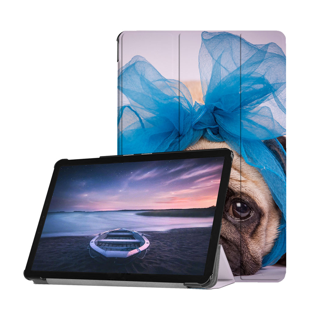 Personalized Samsung Galaxy Tab Case with Dog design provides screen protection during transit