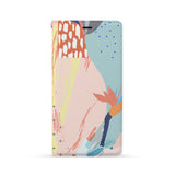 Front Side of Personalized Huawei Wallet Case with Abstract design
