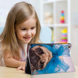 Enjoy the videos or books on a movie stand mode with the personalized iPad folio case with Dog design