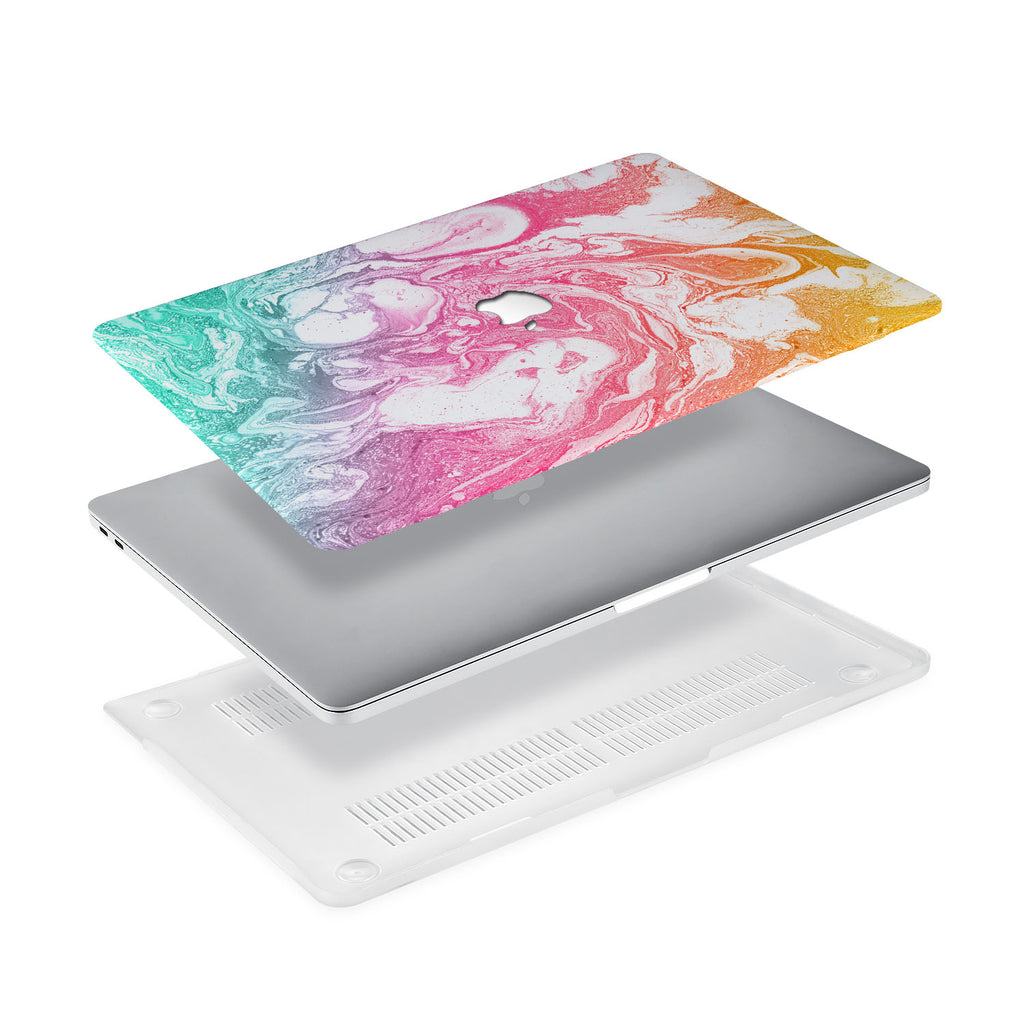 Ultra-thin and lightweight two-piece hardshell case with Abstract Oil Painting design is easy to apply and remove - swap