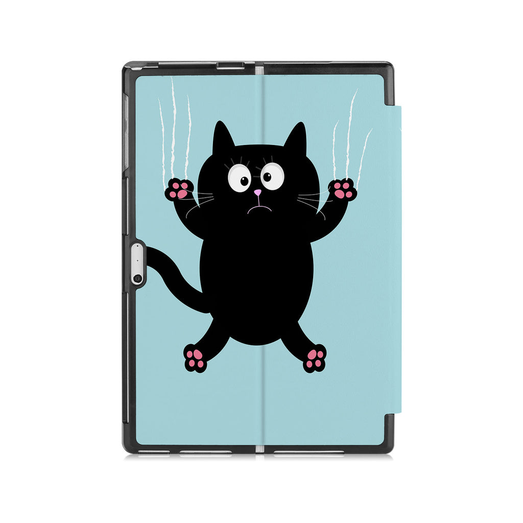 the back side of Personalized Microsoft Surface Pro and Go Case with Cat Kitty design