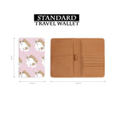 standard size of personalized RFID blocking passport travel wallet with Flower Unicorn design