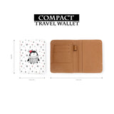 compact size of personalized RFID blocking passport travel wallet with Penguins design