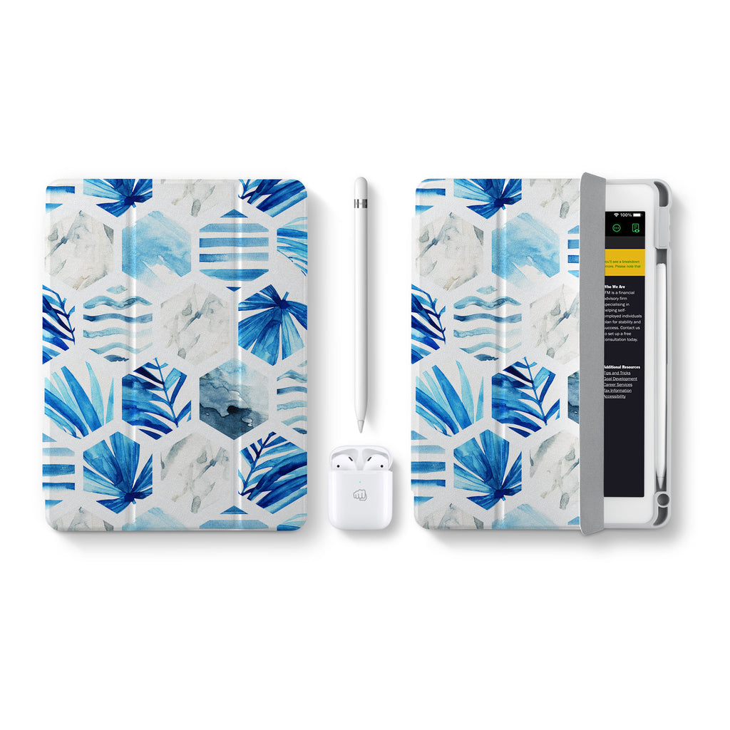 Vista Case iPad Premium Case with Geometric Flower Design perfect fit for easy and comfortable use. Durable & solid frame protecting the tablet from drop and bump.