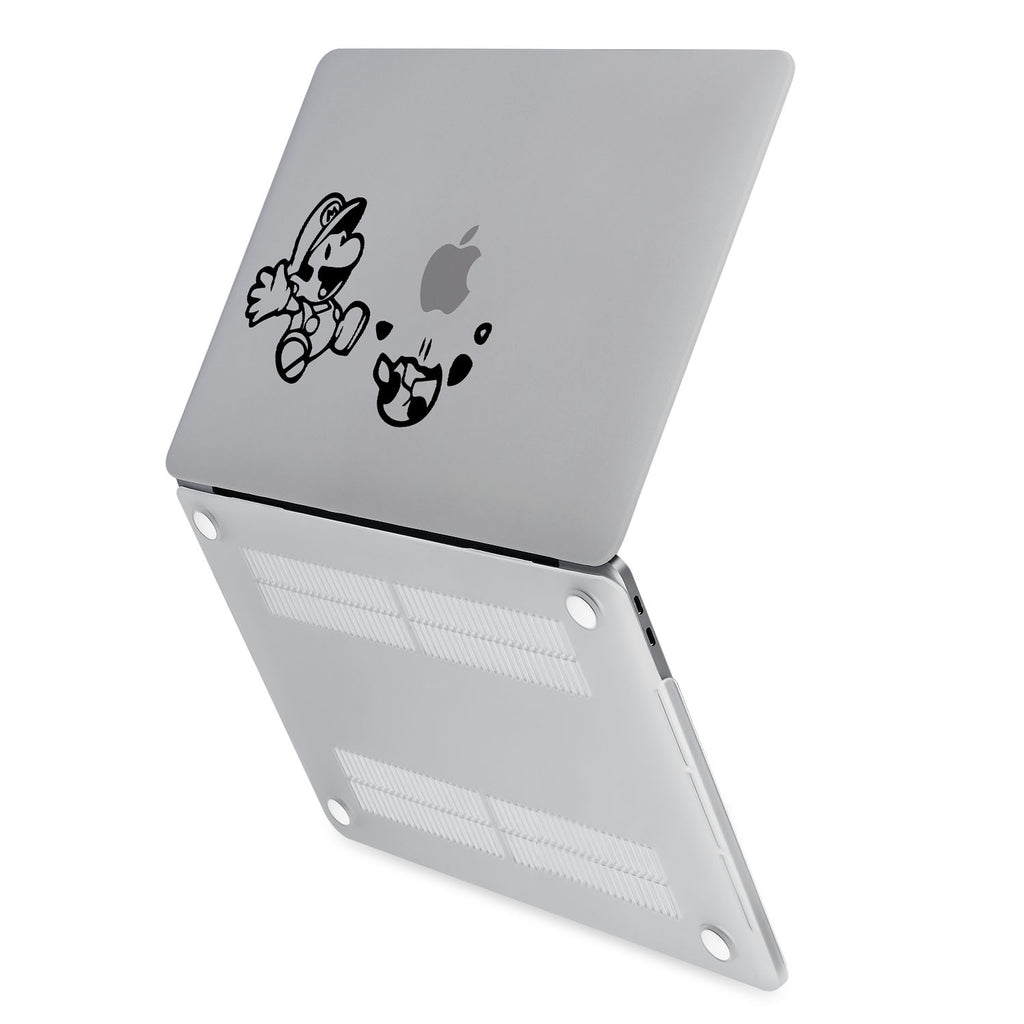 hardshell case with Super Mario design has rubberized feet that keeps your MacBook from sliding on smooth surfaces