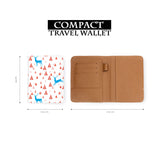 compact size of personalized RFID blocking passport travel wallet with Fox And Deer design