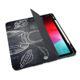 personalized iPad case with pencil holder and Astronaut Space design - swap