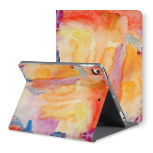 The back view of personalized iPad folio case with Splash design - swap