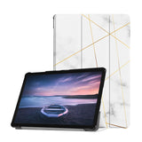 Personalized Samsung Galaxy Tab Case with Marble 2020 design provides screen protection during transit