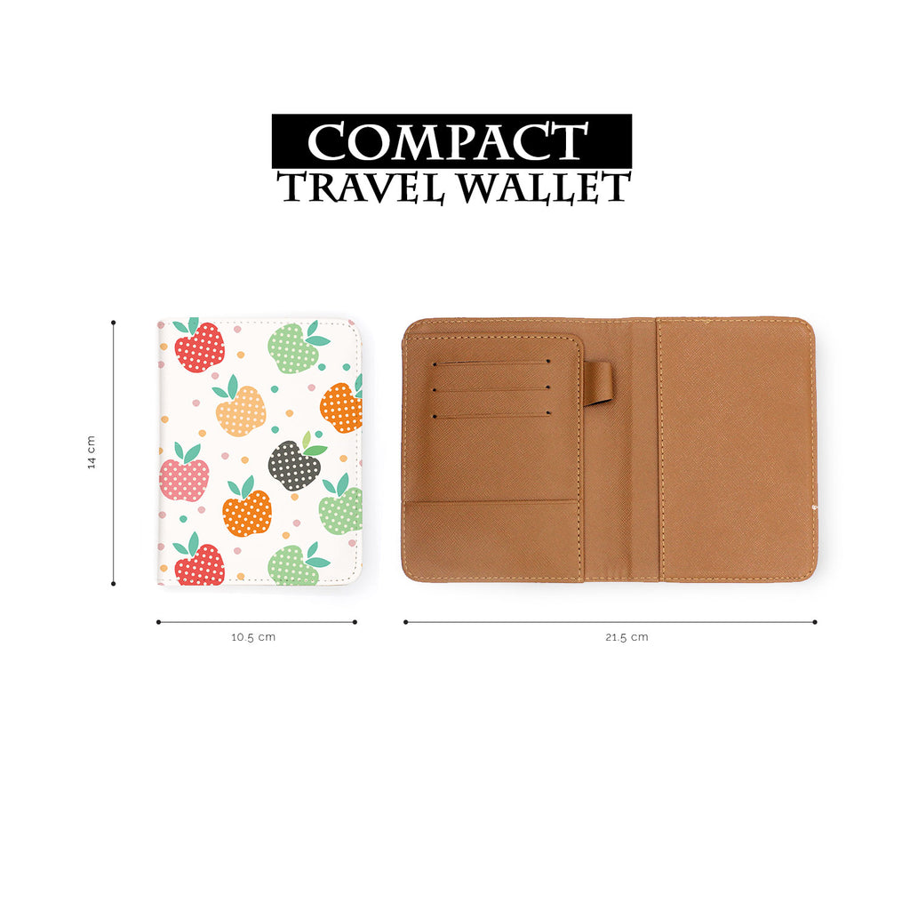 compact size of personalized RFID blocking passport travel wallet with Fruits Pattern design
