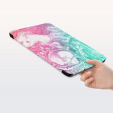 a hand is holding the Personalized Samsung Galaxy Tab Case with Abstract Oil Painting design