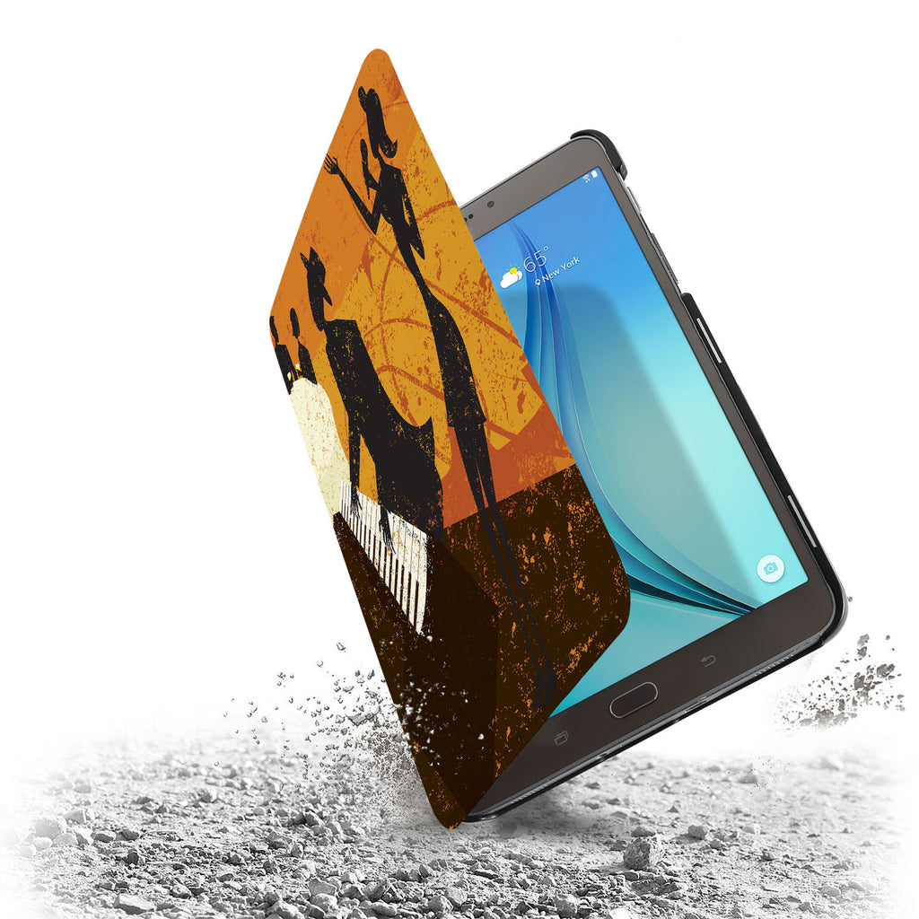 the drop protection feature of Personalized Samsung Galaxy Tab Case with Music design