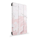 the side view of Personalized Samsung Galaxy Tab Case with Pink Marble design