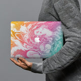 hardshell case with Abstract Oil Painting design combines a sleek hardshell design with vibrant colors for stylish protection against scratches, dents, and bumps for your Macbook