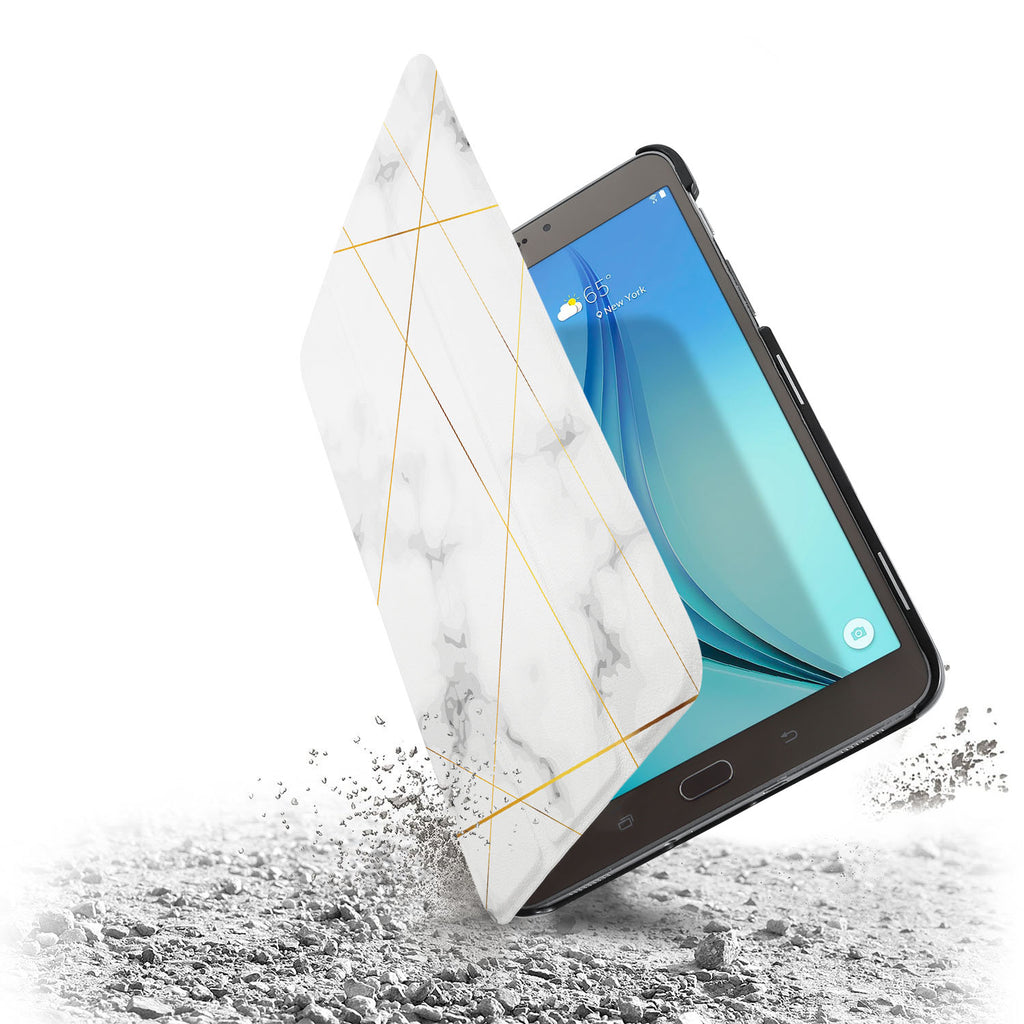 the drop protection feature of Personalized Samsung Galaxy Tab Case with Marble 2020 design