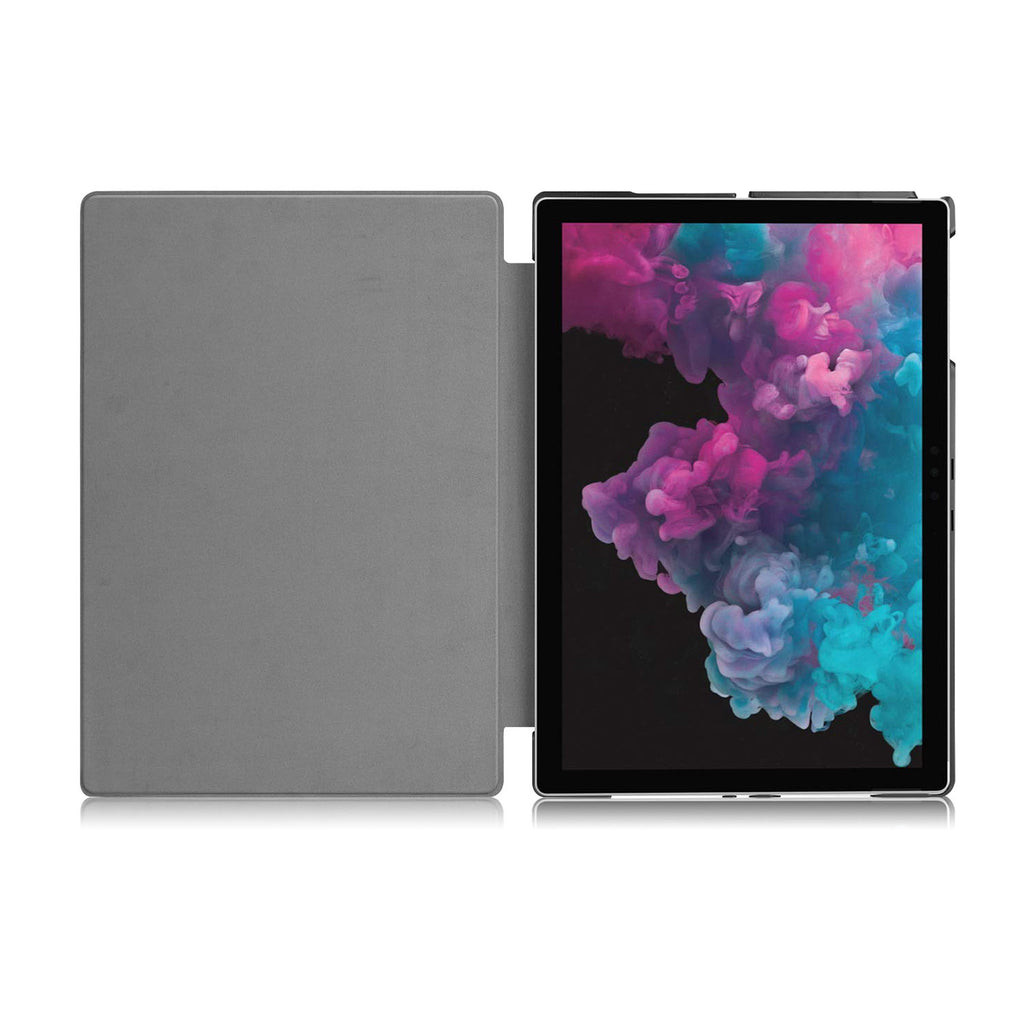 The open side of Personalized Microsoft Surface Pro and Go Case with Tropical Leaves design