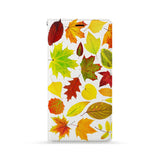 Front Side of Personalized Huawei Wallet Case with Flat Leaves design