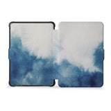 the whole front and back view of personalized kindle case paperwhite case with Abstract Ink Painting design