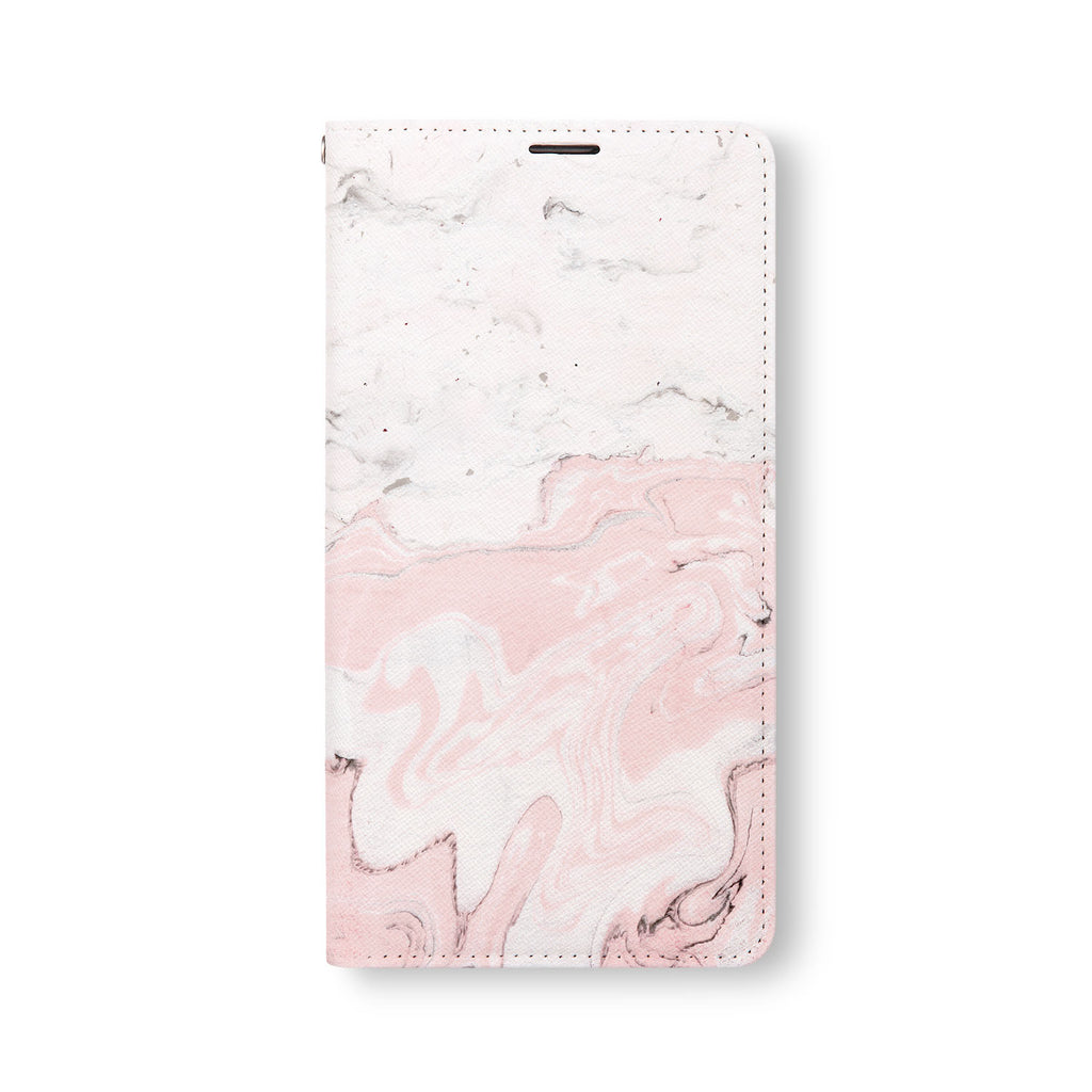 Front Side of Personalized Samsung Galaxy Wallet Case with Marble design