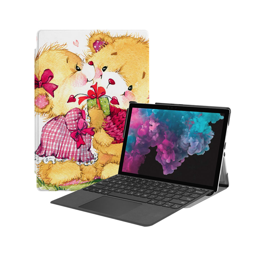 the Hero Image of Personalized Microsoft Surface Pro and Go Case with Bear design