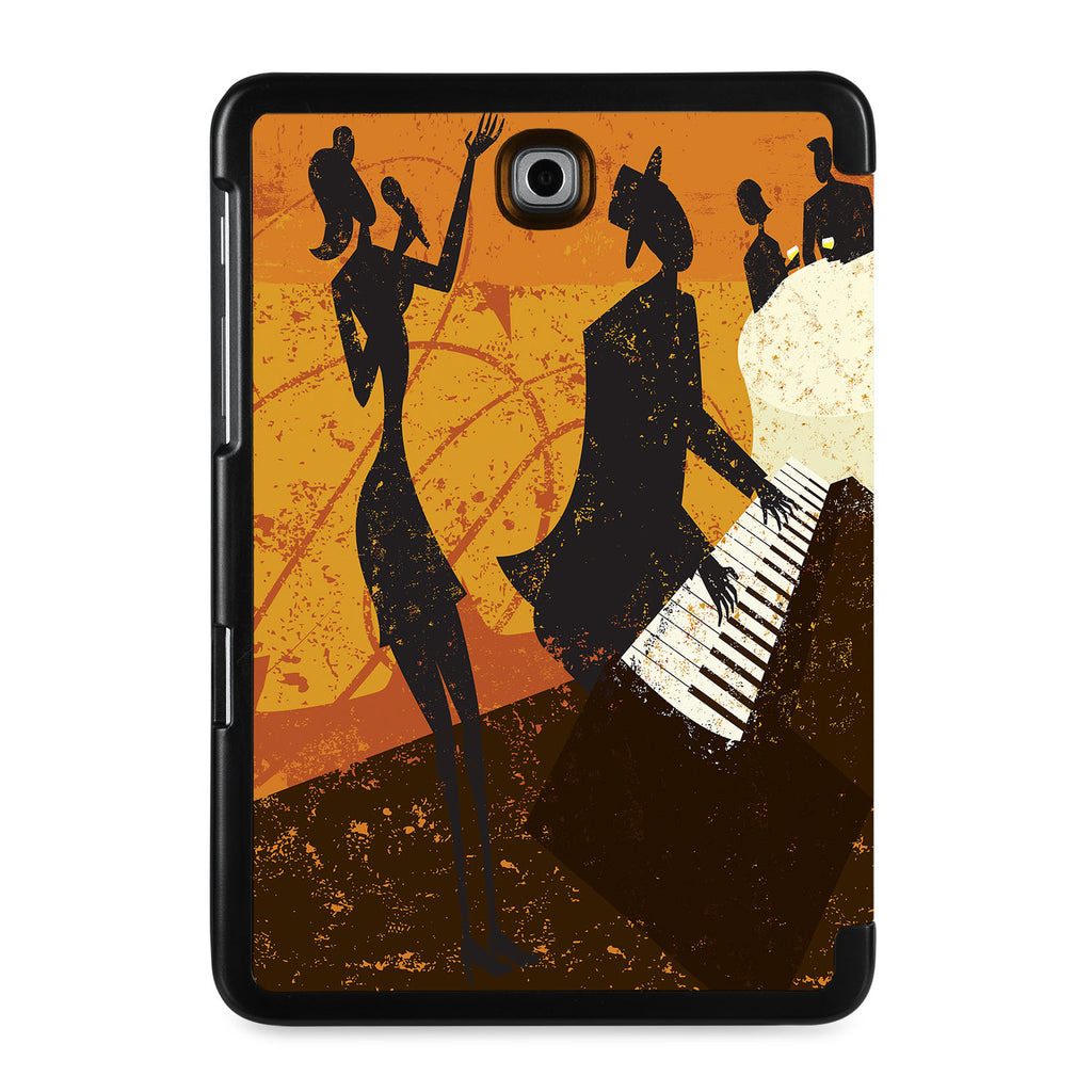 the back view of Personalized Samsung Galaxy Tab Case with Music design