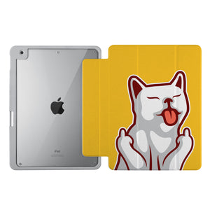 Vista Case iPad Premium Case with Cat Fun Design uses Soft silicone on all sides to protect the body from strong impact.