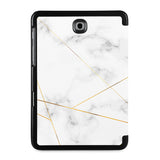 the back view of Personalized Samsung Galaxy Tab Case with Marble 2020 design